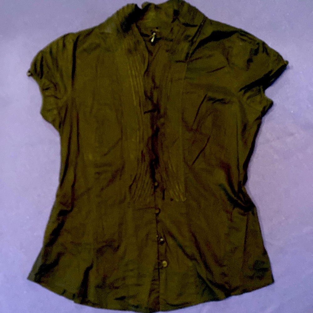 Lapis Black Button Up Dress Shirt, Size Small